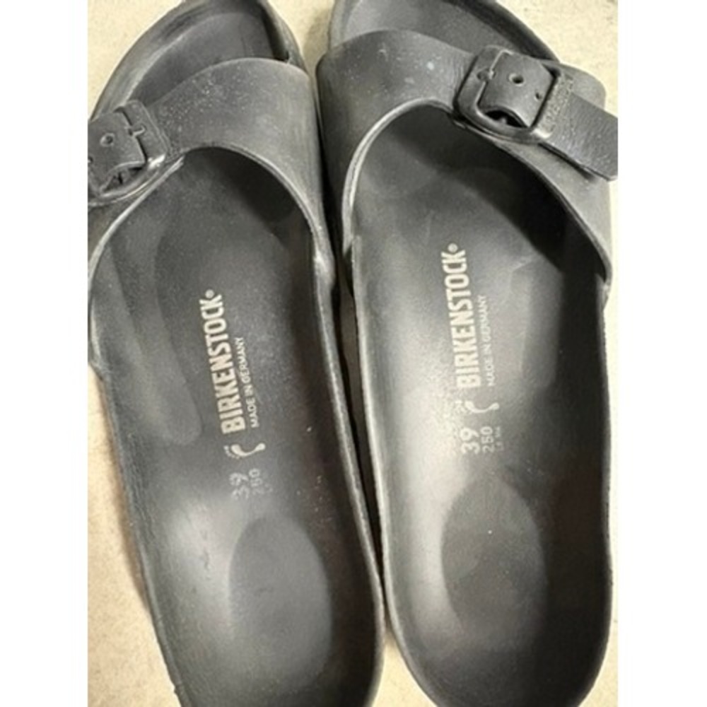 Birkenstock Madrid EVA Black Single Strap Slide Sandals Womens 39 L8 M6 - Picture 4 of 4